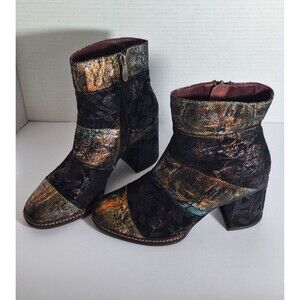 L'Artiste by Spring Step Whitney Leather Heeled Ankle Boots Sz 5 Gothic Witchy